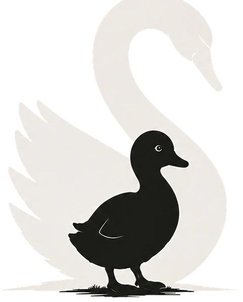 Ugly Duckling Restorations duckling and swan mark